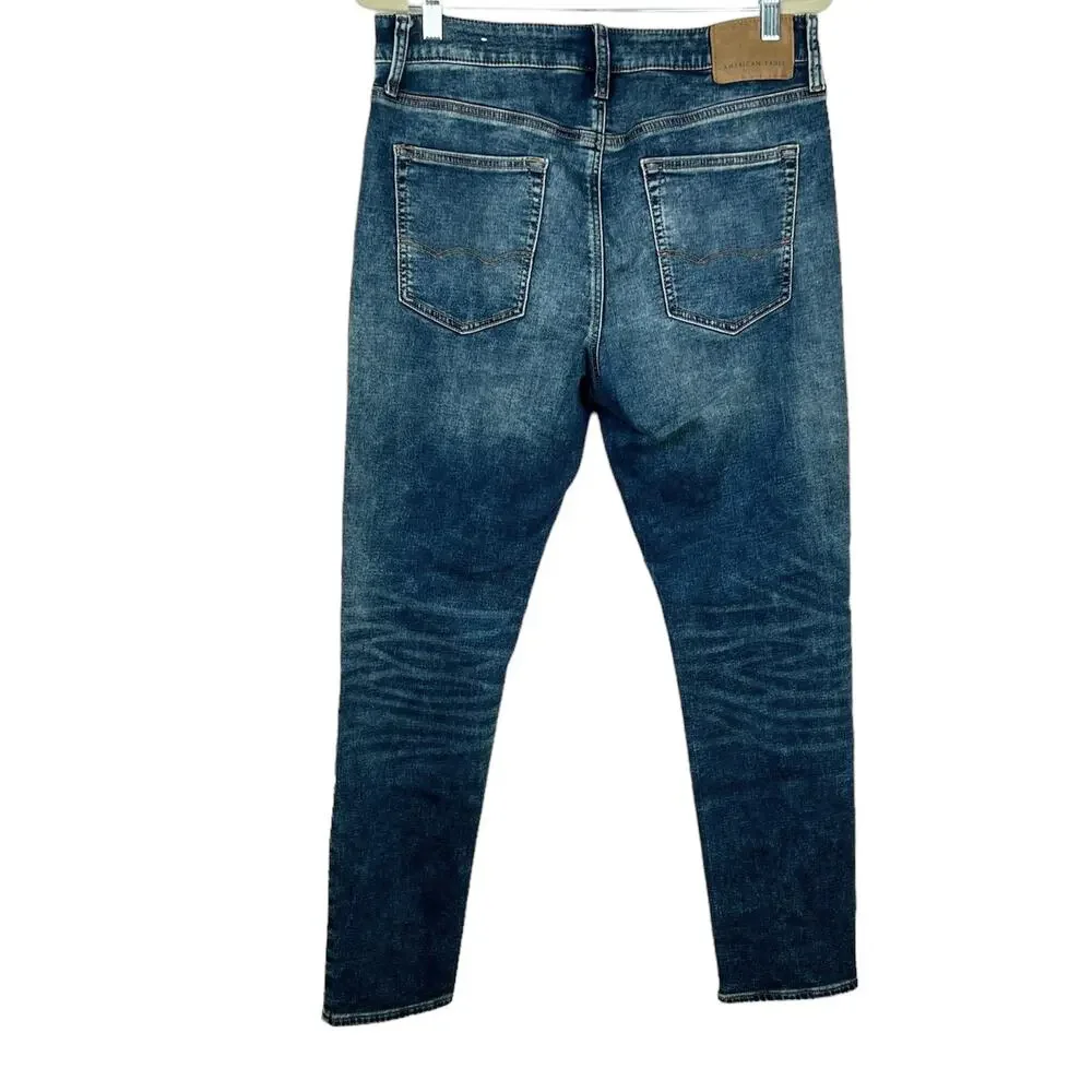 American Eagle Acid Wash Slim Jeans 33x32 Grunge Skater